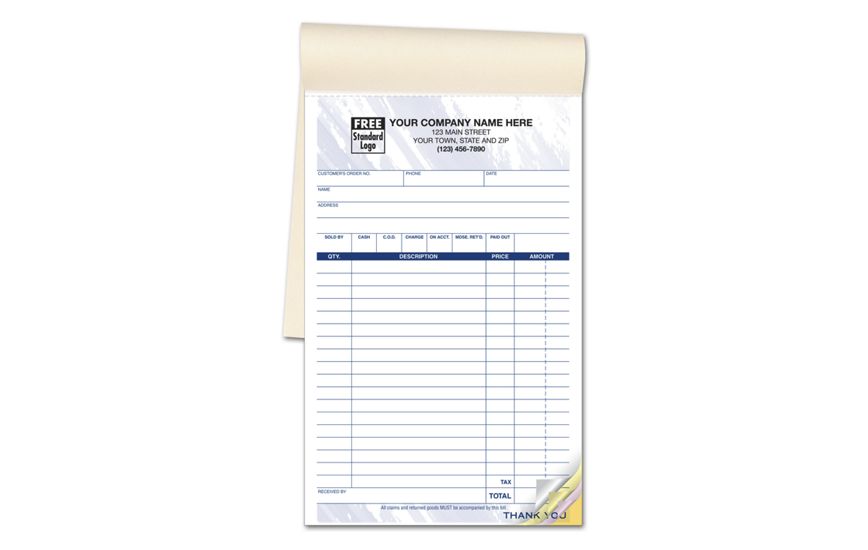 Product image for Multi-Purpose Sales Books Large Format, 2 Or 3 Part - Item# 55T