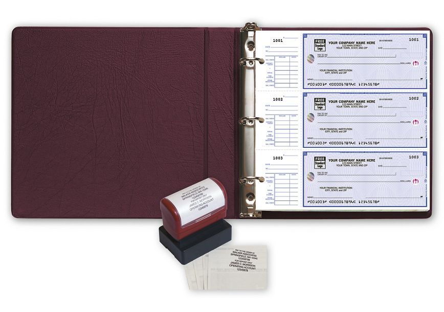 Product image for High Security 3-On-A-Page End-Stub Deskbook Value Pack - Item# 5630HS