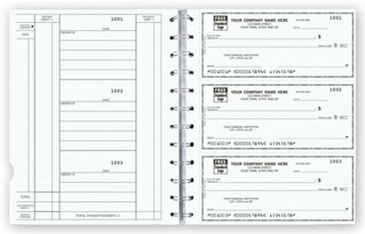 3-on-a-Page Newport Deskbook Check - Full Page Stubs