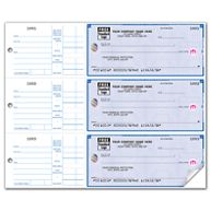 High Security 3-On-A-Page Compact Checks, Large End Stubs