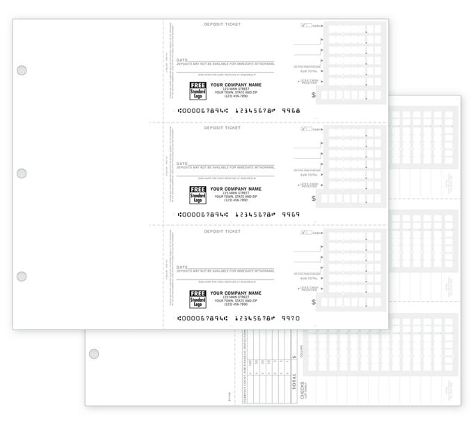 3OnAPage Deposit Tickets for Home Acct Deskbook Deluxe