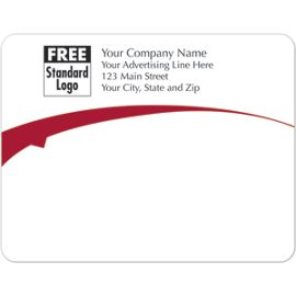 58228-Rectangular Mailing Label w/Red Arc 5x3 7/858228
