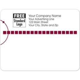 58230-Rectangular Mailing Label w/Red Squares 5x3 7/858230