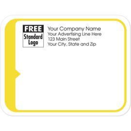 58253-Rectangular Mailing Label w/Yellow Trim 5x3 7/858253