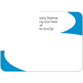 58257-Rectangular Mailing Label w/Blue Corners 3.87x2.8158257