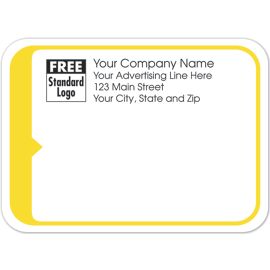 58259-Rectangular Mailing Label w/Yellow Trim 3.87x2.8158259