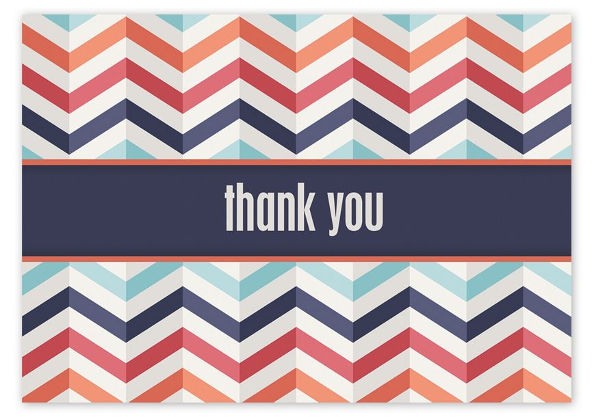 Product image for Zig Zag Thanks Thank You Cards - Item# 5EH113