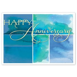 5EH138-Watercolor Wish Anniversary Cards5EH138