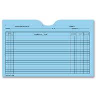 Printed Card File Pocket, Single Column, Blue
