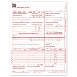 60150X-CMS-1500 Laser Sheet Insurance Claim Form, Version 02/1260150X