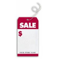 "Sale" Tags, Stock, Large, White & Red