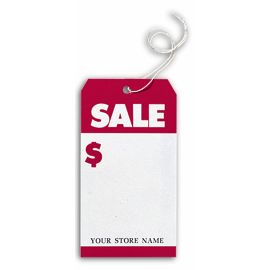 6041-"Sale" Tags, Stock, Large, White & Red6041
