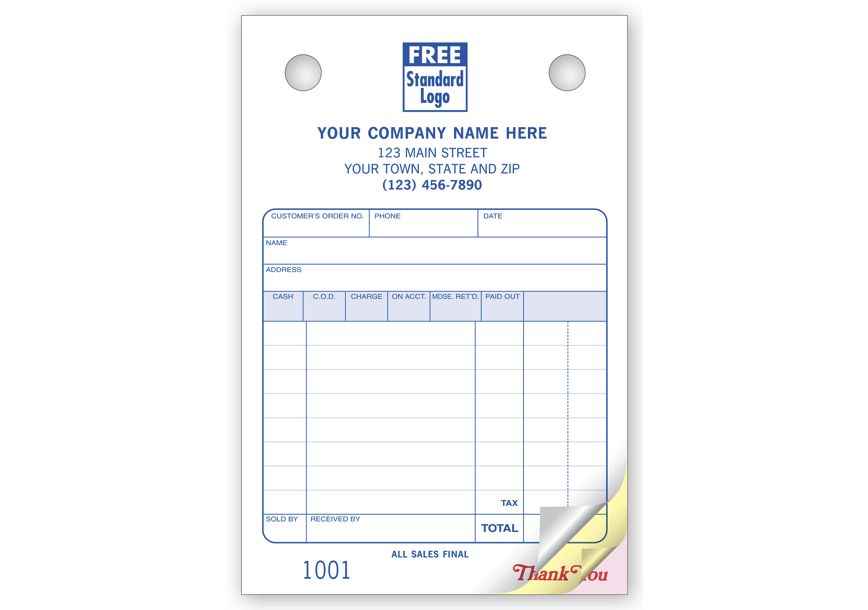 Product image for Register Forms - Small Classic with Special Wording - Item# 609SW