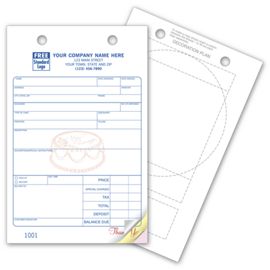 616-Bakery Register Order Forms -Decoration Plan on Back616