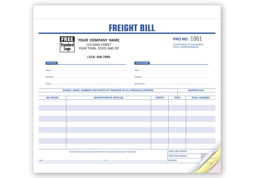 Product image for Freight Bills - Item# 6207