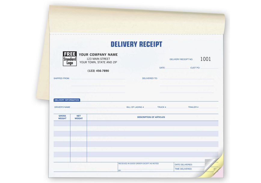 Product image for Delivery Receipts - Booked - Item# 6223