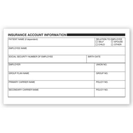6250-Patient Insurance Account Information Labels6250
