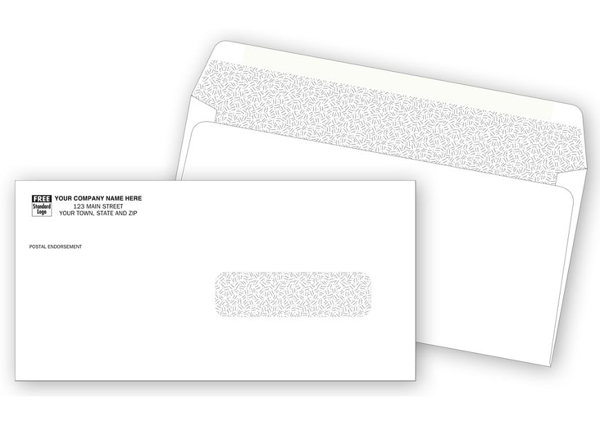 Business Envelopes - Custom Printed Single Window Confidential