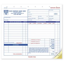 650-Repair Orders, Garage, Carbonless, Small Format650