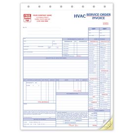 6531-Service Orders, HVAC, w/Checklist, Large Format6531