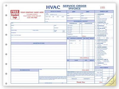 Business Forms - Side-Stub HVAC Service Orders - 6534 by Deluxe