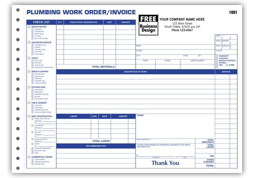 Product image for Plumbing Work Orders - Side-Stub - Item# 6535