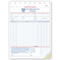 Auto Repair Estimates - Large Carbonless