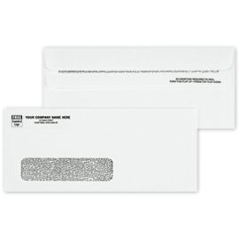 Business Envelopes - Custom Printed Double Window Envelope 6 3/16 x 3 3/4 -  91567 by Deluxe