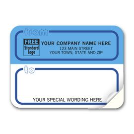 71-Mailing Labels, Padded, White & Blue71