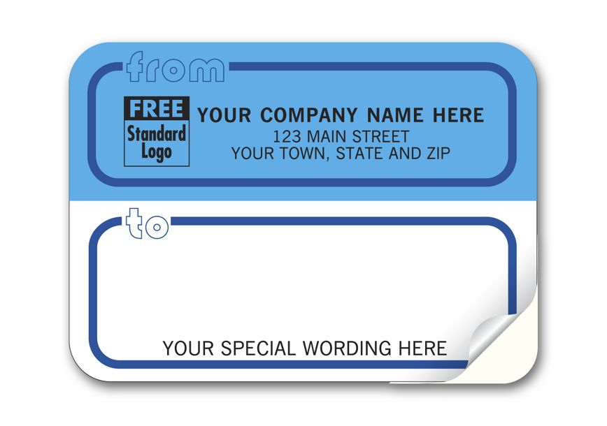 Product image for Mailing Labels, Padded, White & Blue - Item# 71
