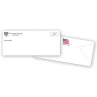 #10 Envelope W/ Flag Design, Manual Seal, No Window, White