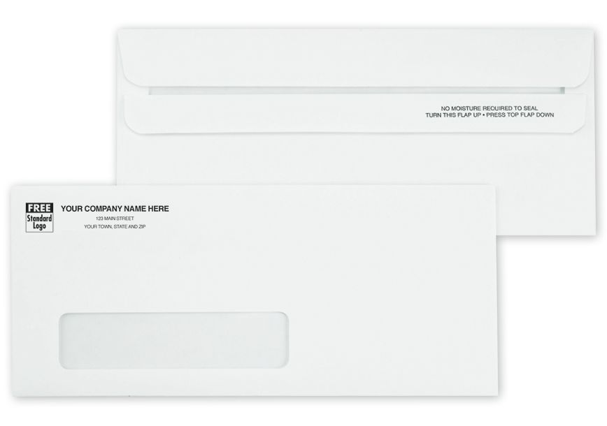 Custom Printed 10 Self Seal Window Envelopes White 7383