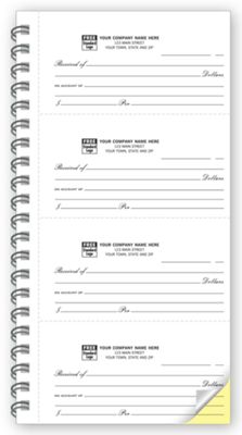 4 to page 2 part receipt books 7936 deluxe