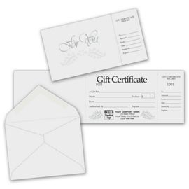 808-Gift Certificates - Gray Foil Embossed808