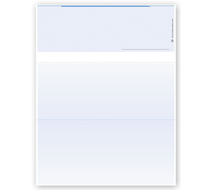 Blank Laser Check, Top w/ Signature Line Deluxe Business Checks