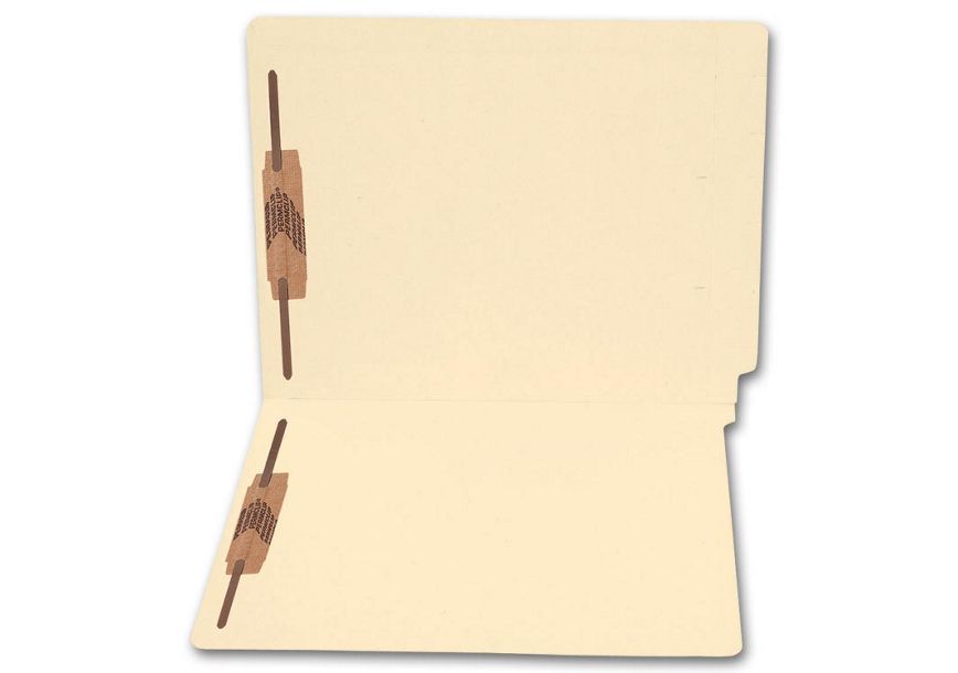 Product image for End Tab Full Cut Manila Folder, 18 pt, Two Fastener - Item# 829