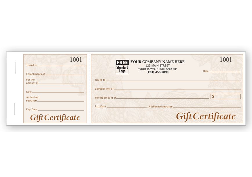Product image for Harvest Gift Certificates, Booked, Light Burgundy - Item# 8385