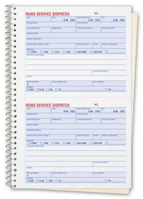 Dispatch Books - Road Service Dispatch Book - 8851 by Deluxe