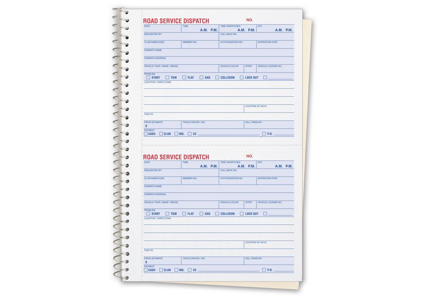 Dispatch Books - Road Service Dispatch Book - 8851 by Deluxe