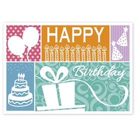 8ED302-Lively Celebration Birthday Cards8ED302