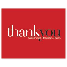 8ED310-Two Simple Words Thank You Note Cards8ED310