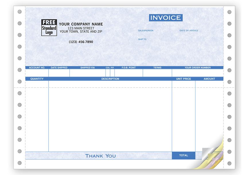Product image for Invoices, Continuous, Parchment - Item# 9040G