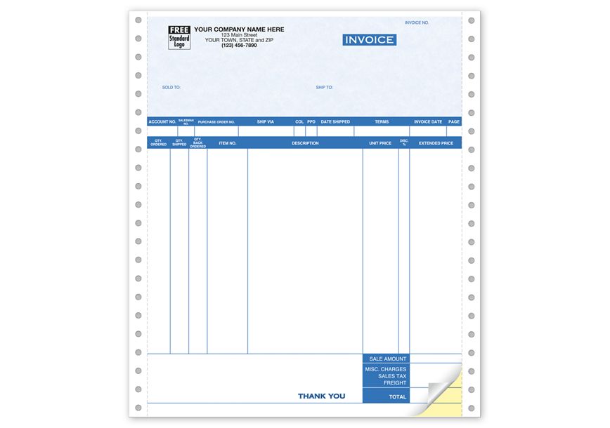 Product image for Continuous Invoice Parchment - Item# 9041G