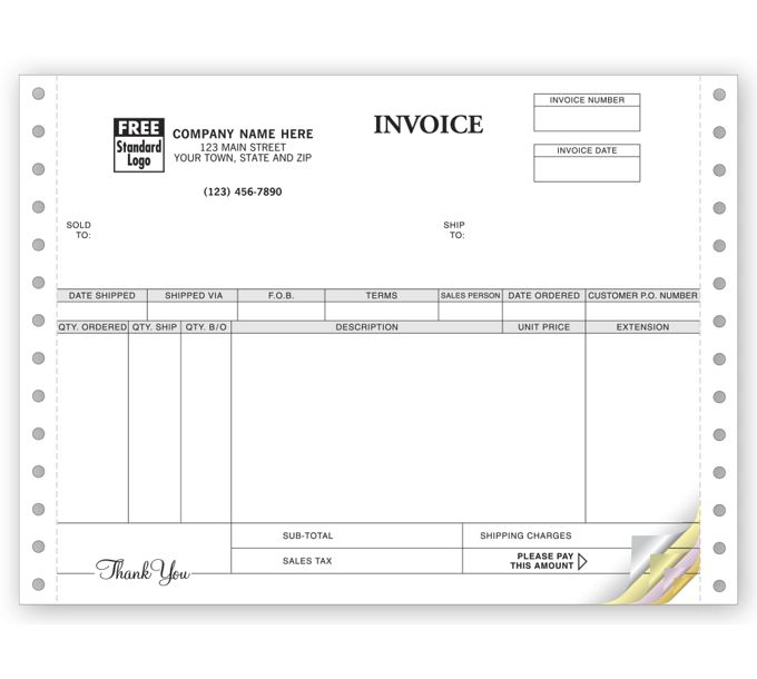 Business Invoices - Classic Continuous Invoices - 9049 by Deluxe ...