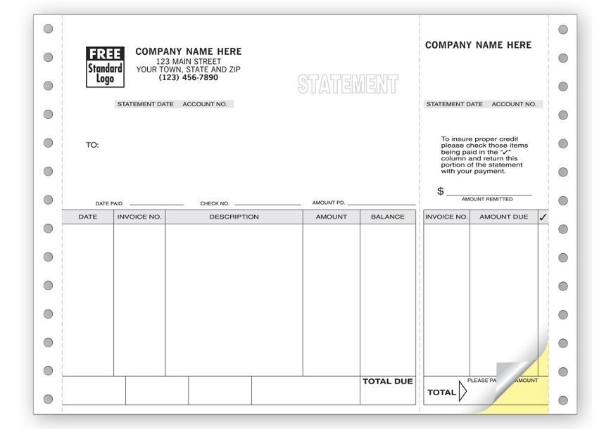 Product image for Statements, Continuous, Classic - Item# 9069