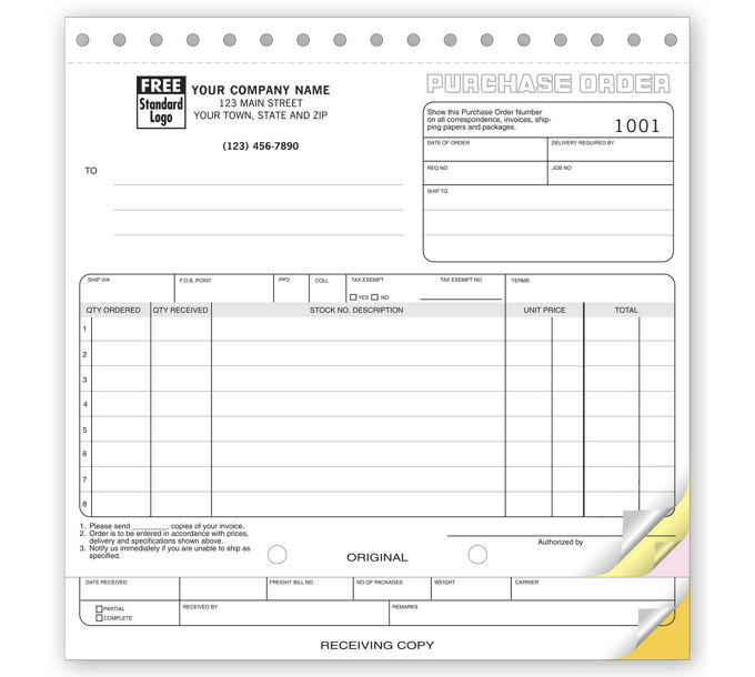 Business Forms Purchase Orders Classic Purchase Orders with