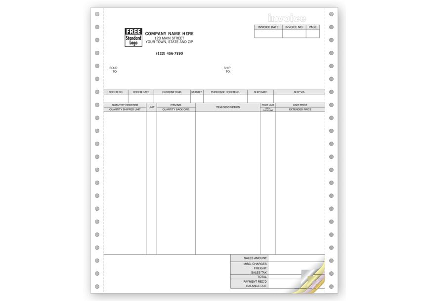 Product image for Invoices, Continuous, Classic - Item# 9138