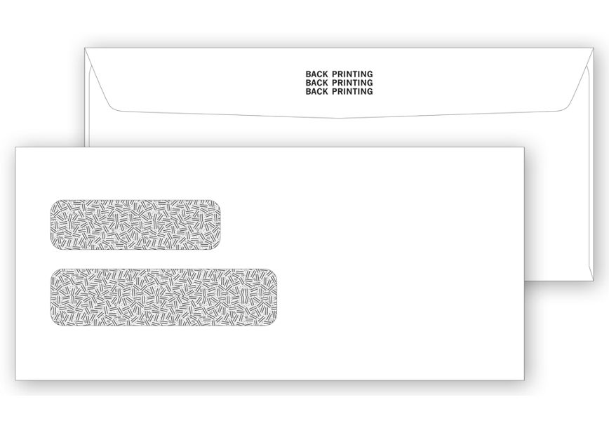 Product image for 2-Window Confidential Envelope 9 x 4-1/8, Back Printing - Item# 91501