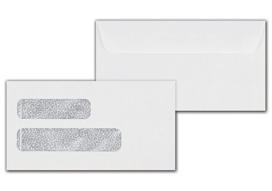 Product image for Double Window Confidential Envelope 6-7/8 x 3-5/8 - Item# 91502