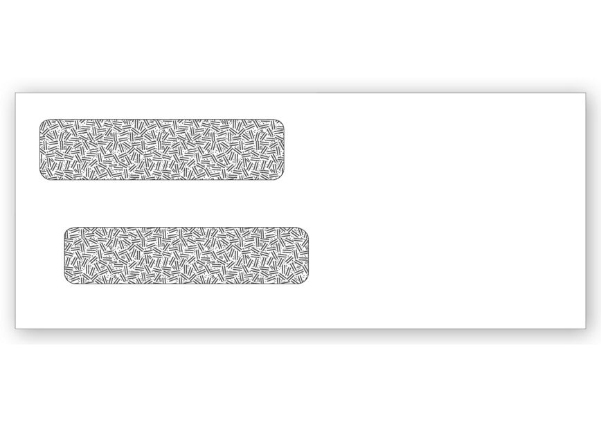 Product image for Double Window Envelope 8 5/8 x 3 5/8, Gummed Seal - Item# 91534